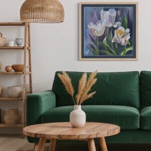3 White Tulips