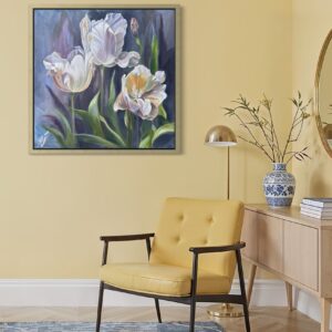 3 White Tulips
