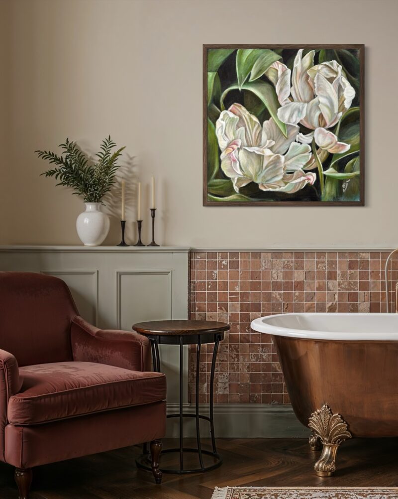 White Unfolding Tulips